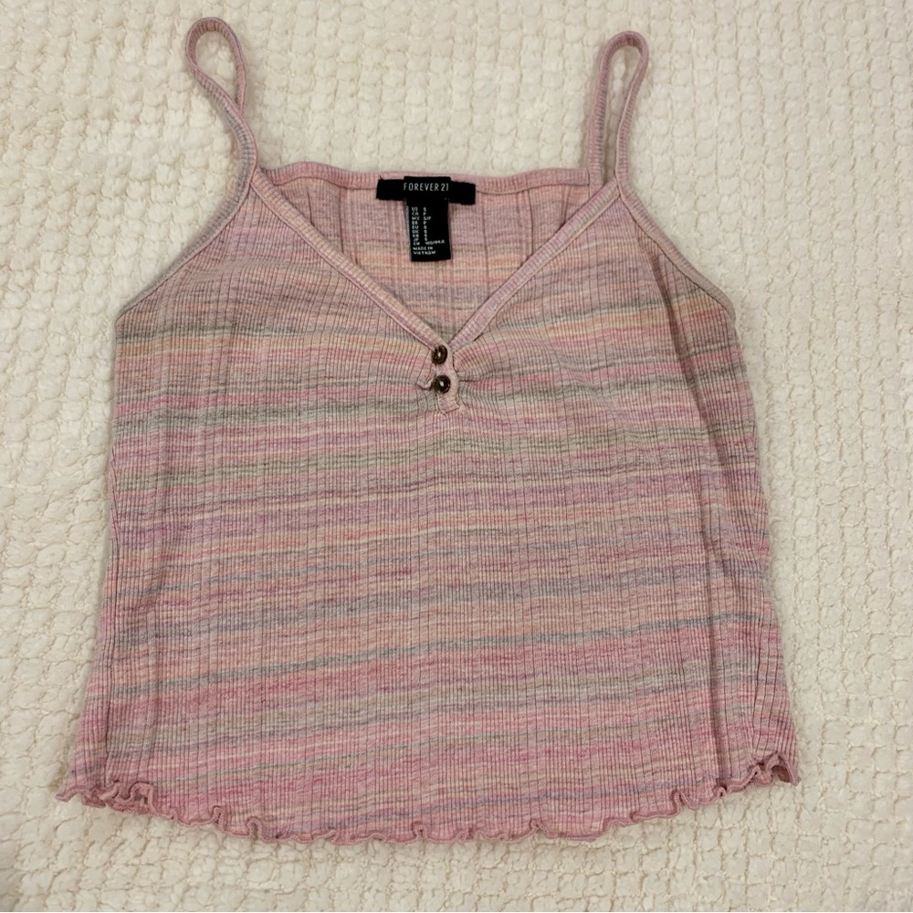 Forever 21 Pink Striped Camisole